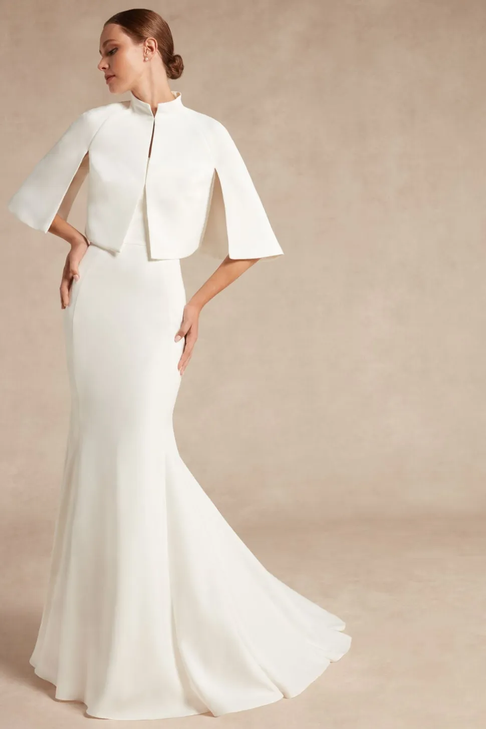 Bolero in crêpe couture a mantella