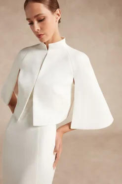 Bolero in crêpe couture a mantella