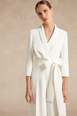 Bolero in crêpe couture con fiocco