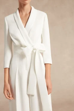 Bolero in crêpe couture con fiocco