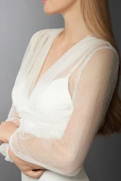 Bolero in tulle con pois