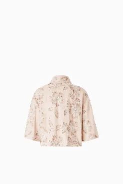 Camicia crop ricamata