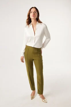 Camicia in raso con colletto