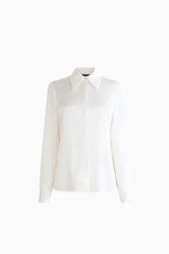 Camicia in raso con colletto