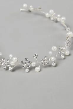 Coroncina in strass e perle