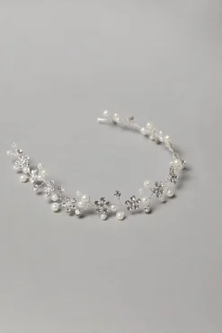 Coroncina in strass e perle
