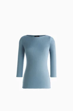 Maglia con scollo a barchetta