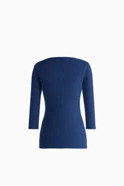 Maglia con scollo a barchetta