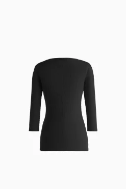 Maglia con scollo a barchetta