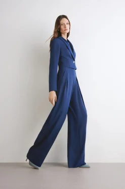 Pantaloni a palazzo con pences