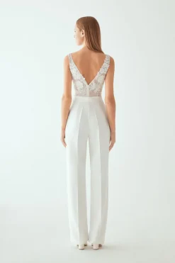 Pantaloni in Crepe Stretch