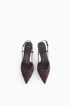 Slingback In Pelle Intrecciata