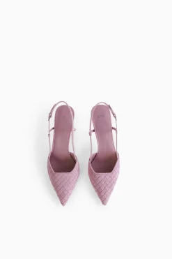 Slingback In Pelle Intrecciata