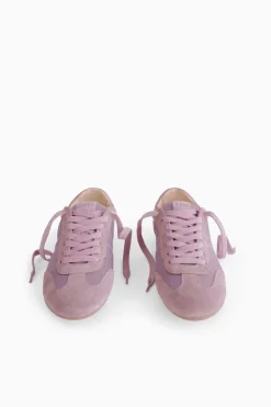 Sneakers In Raso e Pelle Scamosciata