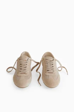 Sneakers In Raso e Pelle Scamosciata