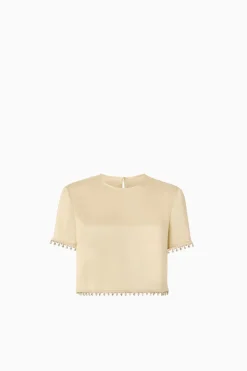 T-shirt con maniche corte gioiello